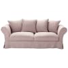 Sofa 3/4-Sitzer nicht ausziehbar Leinen blassmauve - Roma